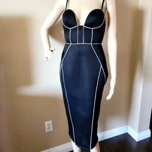 Mesh Cami Midi Dress
